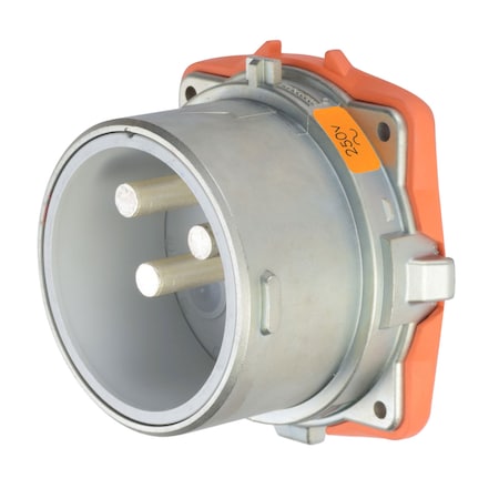 Meltric Pin & Sleeve Inlet, 250 A, 250V AC, 2 Pole, Screw Terminals Wire Connection Type Silver, NEMA 4X 39-28032-K07